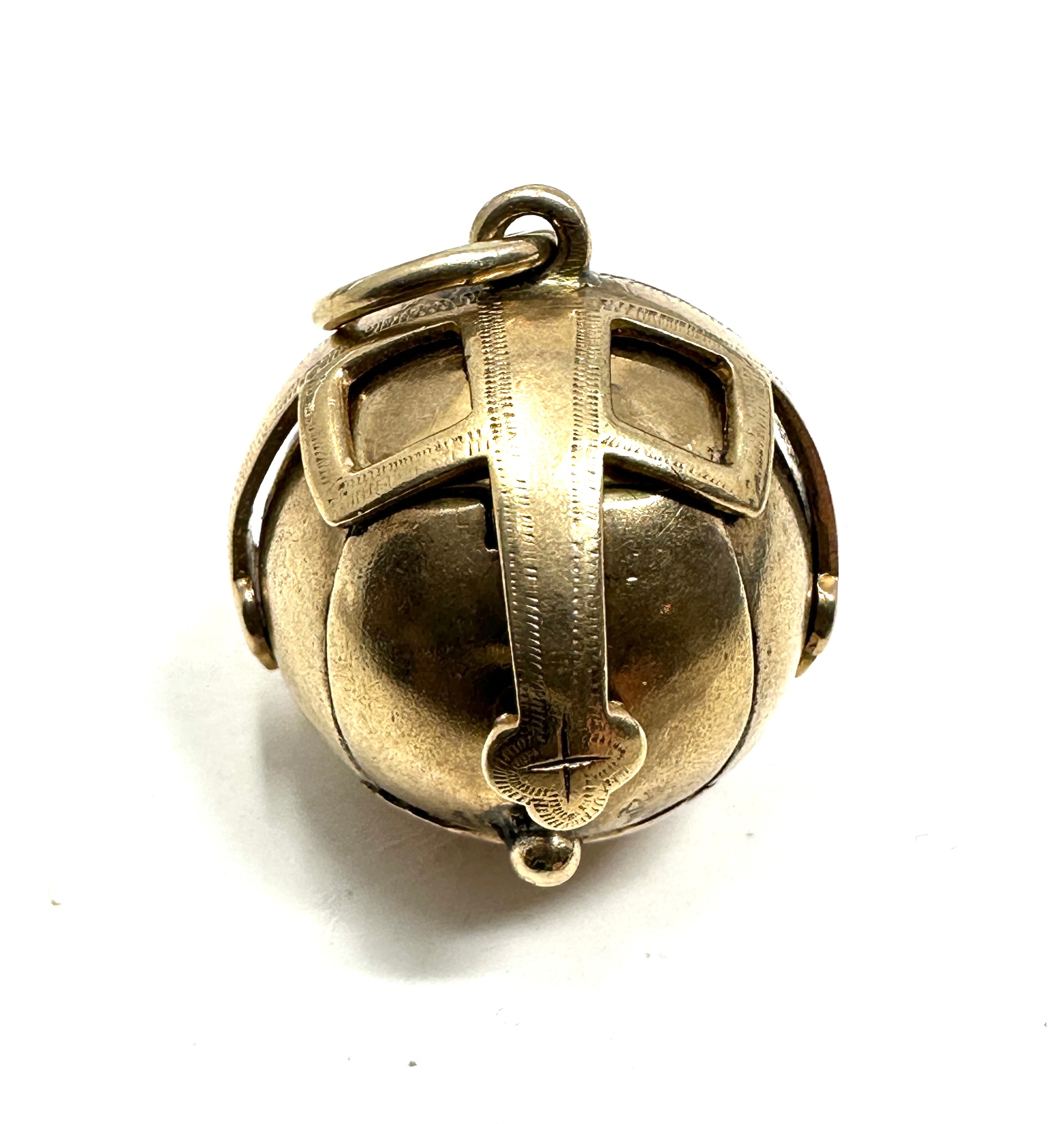Large Vintage 9ct gold & silver masonic orb weight 13g