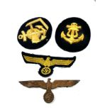 ww2 German Kriegsmarine insignia inc summer tunic breast eagle etc