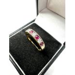 18ct gold ruby and diamond dress ring (3.3g)