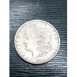 1890 Morgan silver dollar