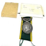 GV.1 Territorial medal to 7892337 trooper j.fisher norfolk yeomanry