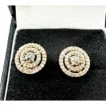 9ct gold diamond earrings (1.9g)