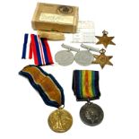 ww1 -ww2 family medal group ww1 pair to 58989 pte e.h.white devon reg ww2 r.a.f boxed group f.w.