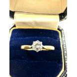 18ct gold diamond solitaire ring central diamond measures approx 4.5mm dia weight 3.2g