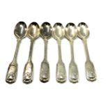 6 georgian silver tea spoons london silver hallmarks