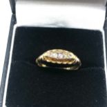 Antique 18ct gold old cut diamond ring (3.3g)