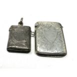 2 antique silver vesta cases