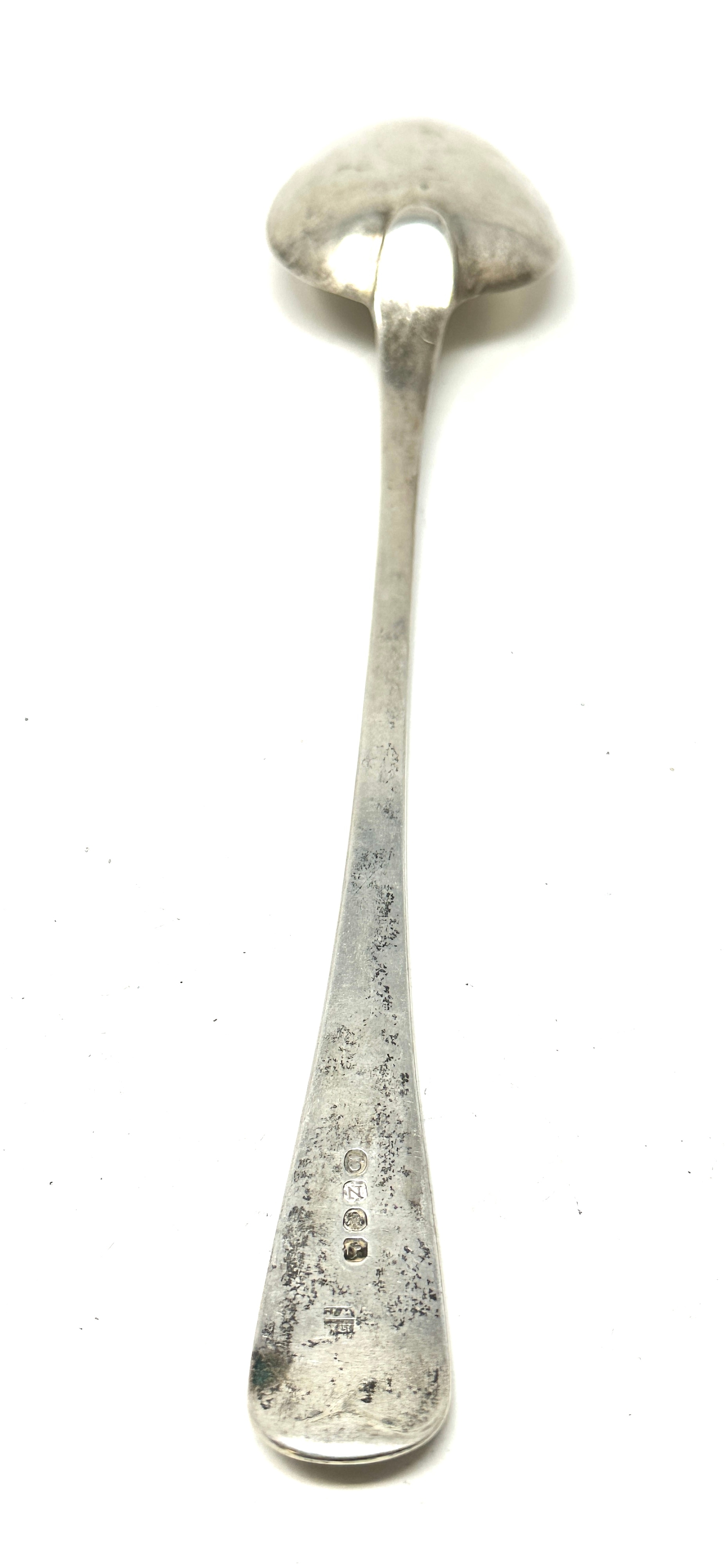 Georgian silver basting spoon measures approx 30cm long London silver hallmarks - Image 2 of 3