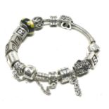 .925 Pandora Bracelet With Assorted Charms (54g)
