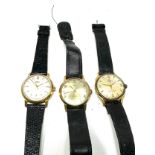 3 Vintage gents wrist watches they are ticking
