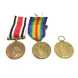 3 ww1 medals victory to 275700 pte mills manc.r 160576 3.a.m f.holt r.a.f and special constable long