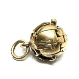 Rare Vintage 9ct gold silver interior opening masonic ball charm weight 3.9g