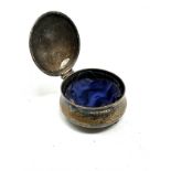 Antique silver ring / jewellery box Birmingham silver hallmarks measures approx 7cm dia