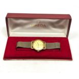 Original boxed Omega de ville ladies gold plated wristwatch the watch is ticking