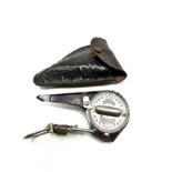 WW2 Period Parachute tester nivellator D.R..P.A Transformation inches per yard in leather case