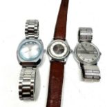3 vintage gents wrist watches inc anker sekonda timex the watches are ticking
