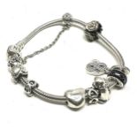 .925 Pandora Bracelet With Assorted Charms (41g)