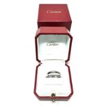 Boxed Cartier 950 platinum band ring weight 7.3g