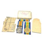 boxed ww1 medal pair to 30634 pte w.buxton M.G.C