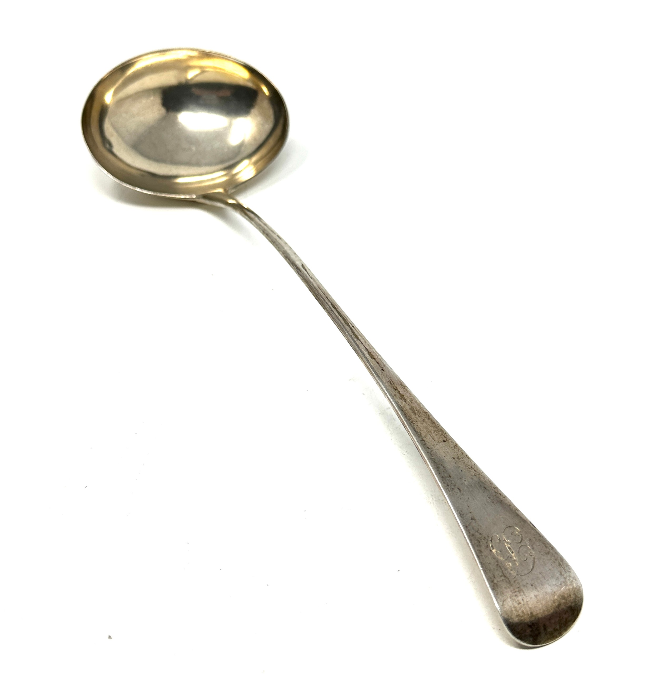 Georgian silver soup ladle london silver hallmarks