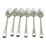 6 georgian silver tea spoons