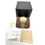 boxed michael kors gents chronograph wrist watch i the watch is ticking