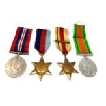 4 ww2 medals with 8th army clasp