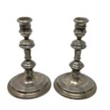 Vintage silver candlesticks London silver hallmarks measure approx height 16.5cm