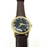 Vintage gents black dial roamer wristwatch the watch is ticking