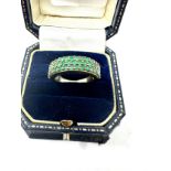 9ct gold emerald ring (3.5g)