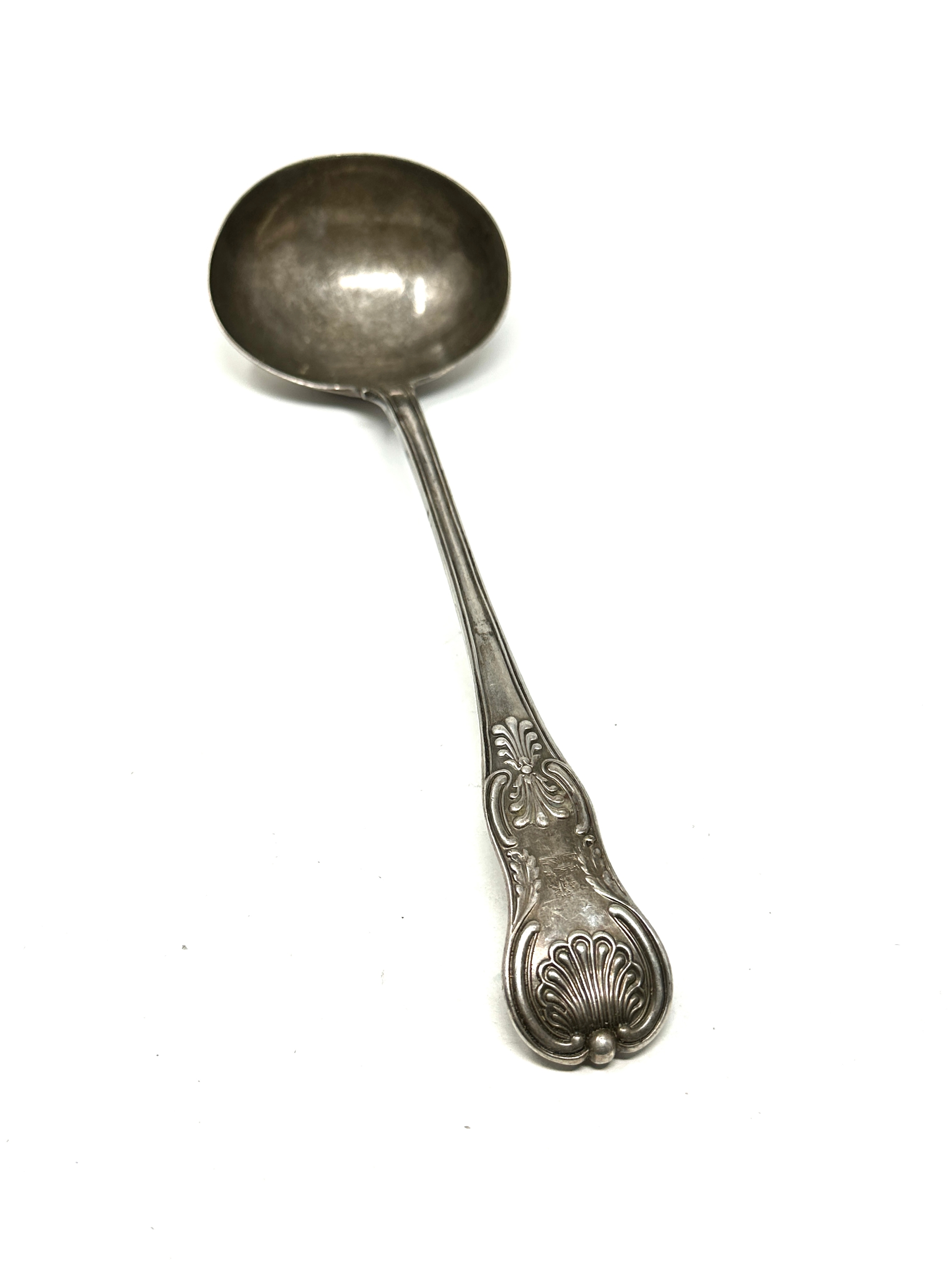Antique 1820 georgian silver soup ladle London silver hallmarks maker william collins
