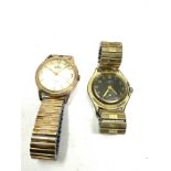 2 vintage gents wrist watches inc trident oris the watches are ticking