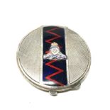 military badge silver & enamel compact