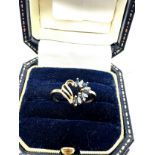 9ct gold sapphire & diamond ring 1.4g