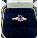 9ct gold diamond ring 1.1g