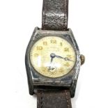 1934 silver presentation wristwatch the watch is ticking