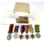 boxed ww2 territorial M.I.D medal group & certificate territorial named to captain a.c drummond r.