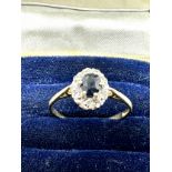 9ct gold sapphire & diamond ring 1.6g