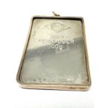 14ct gold framed & 997 grade silver ingot pendant (108g)