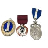 3 silver masonic jewels