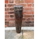 Antique tribal art wooden drum possibly 19th century south sea islands height 63cm