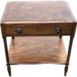 Antique mahogany side table, Height 23 inches, Width 21 inches, Depth 14 inches