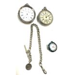 Silver cased Acmed H.Samuel Manchester pocket watch, Vintage enamel watch, and a servic scout watch