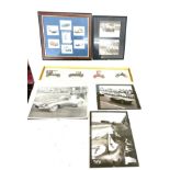 6 framed car pictures , largest frames measures approximately 24 inches wide 5.5 inches tall