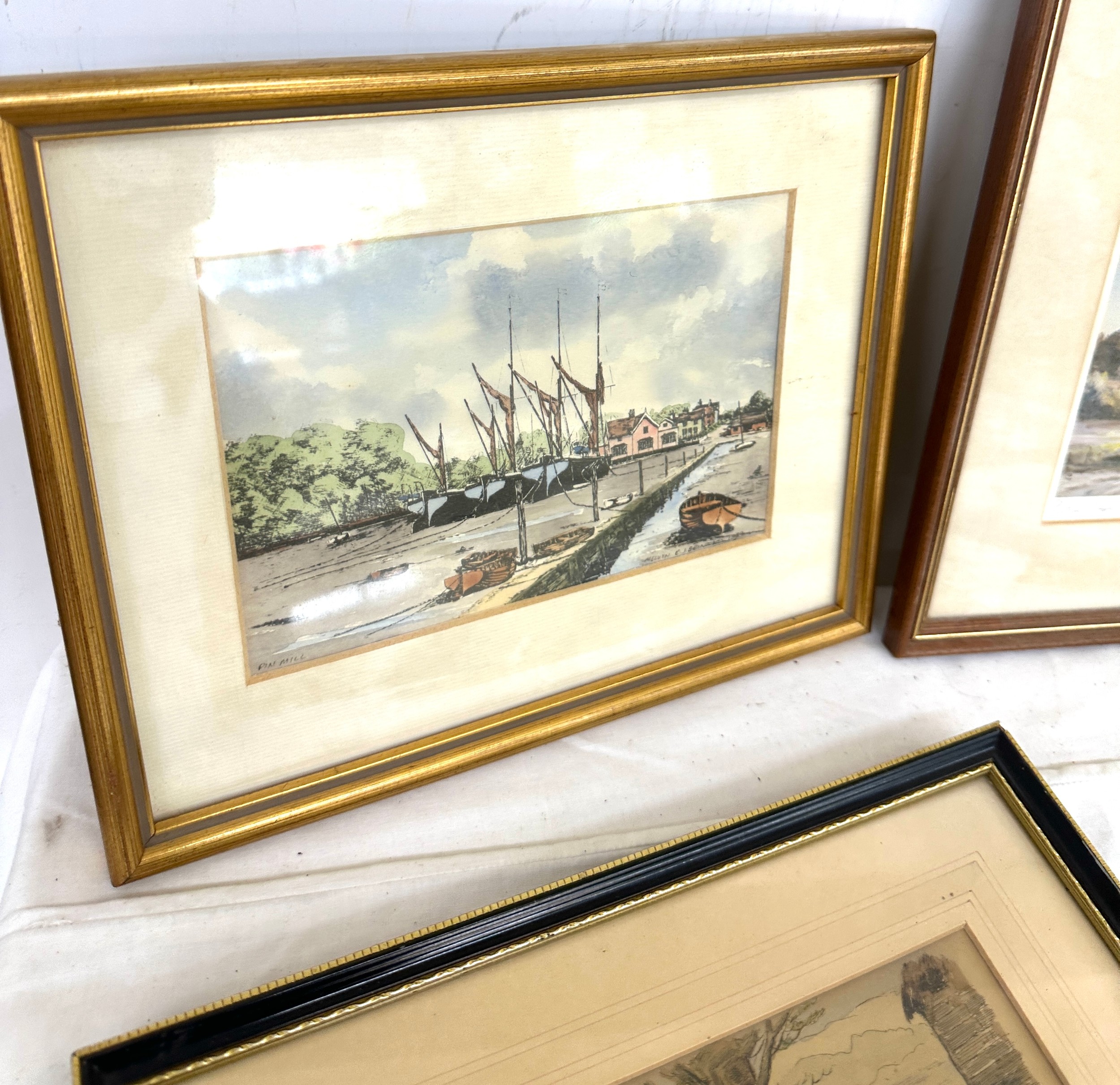 Framed prints by Shirley Carnt, Signed watercolour by Melvyn R J Brinkley, Watercolour by John - Image 2 of 8