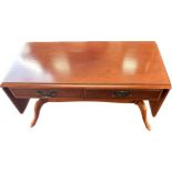 2 Drawer drop end sofa table 20 inches tall 37 inches long 18 inches depth (closed)