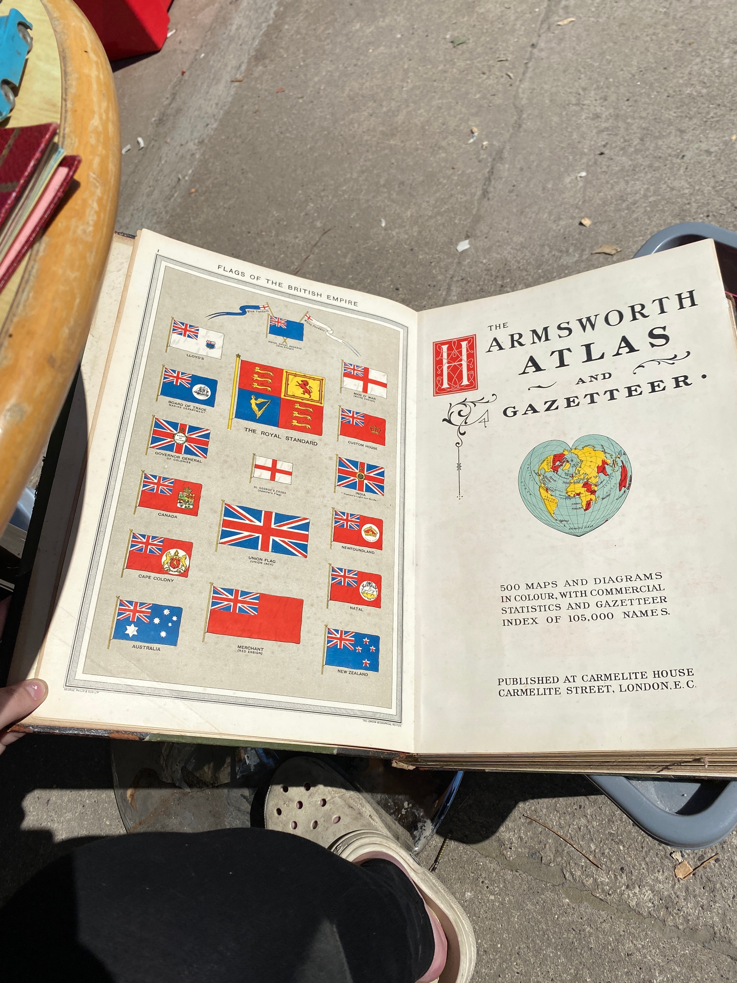 Vintage hardback Harmsworth atlas - Image 2 of 7