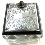 Vintage silver topped inkwell by HFD&co