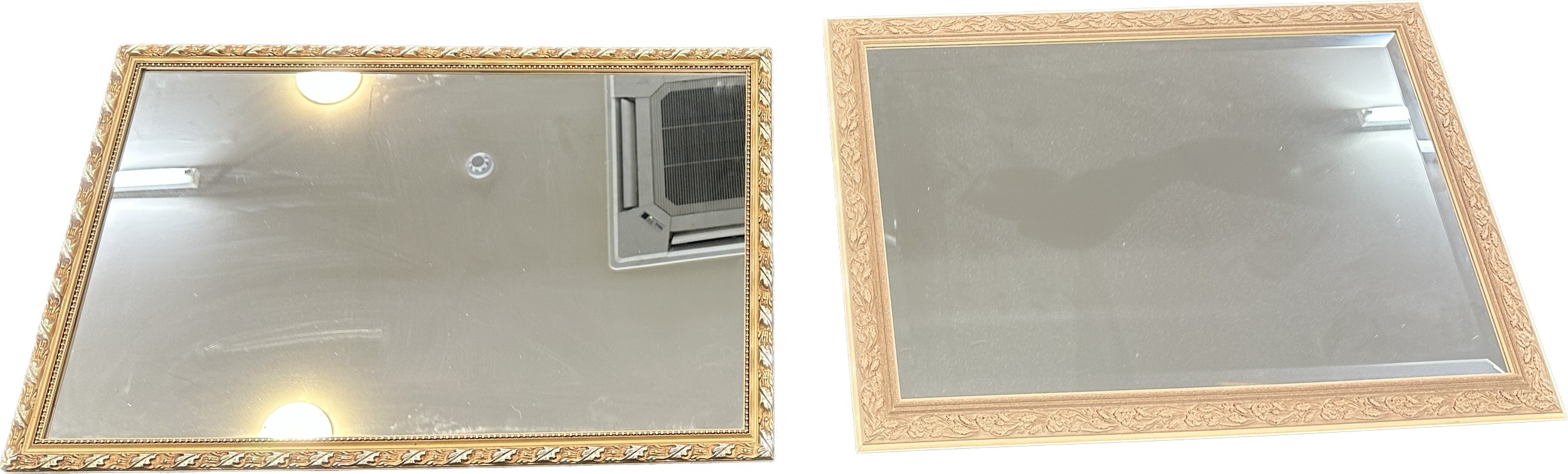 2 Large framed mirror, largest measures approximately 34 inches wide by 24 inches tall