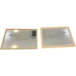 2 Large framed mirror, largest measures approximately 34 inches wide by 24 inches tall